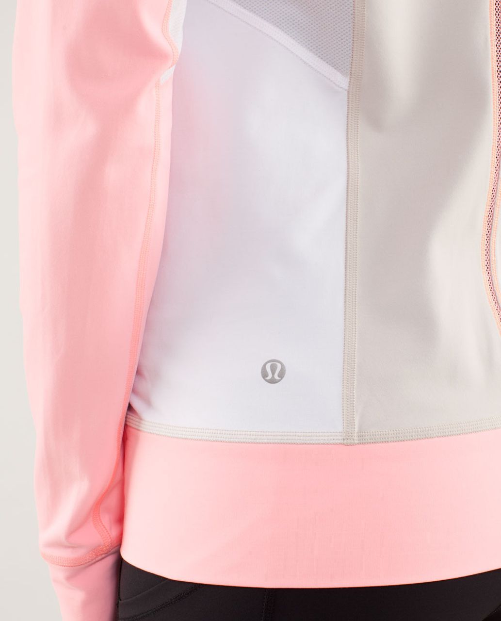 Lululemon Run:  Beach Runner Jacket - Dune / Bleached Coral / White