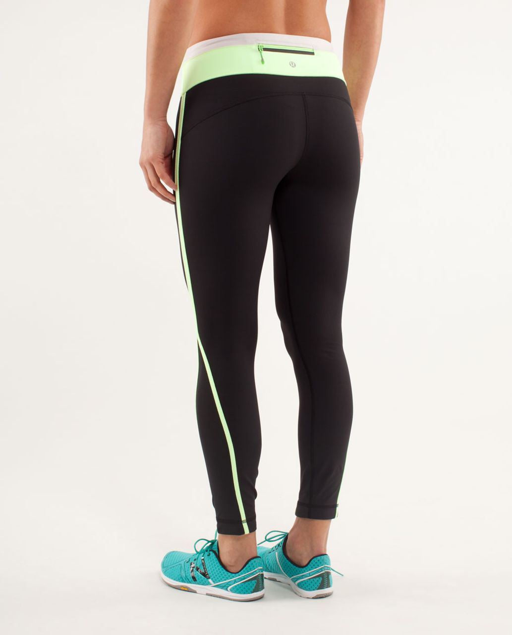 Lululemon Run: Pace Tight - Black / Faded Zap / Dune - lulu fanatics