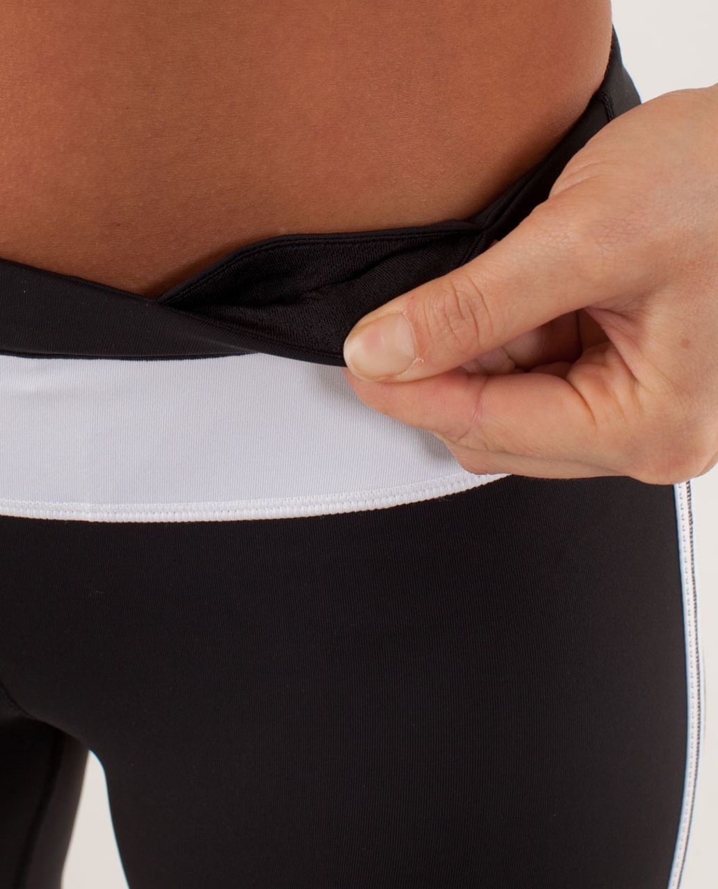 Lululemon Run:  Pace Tight - Black /  White