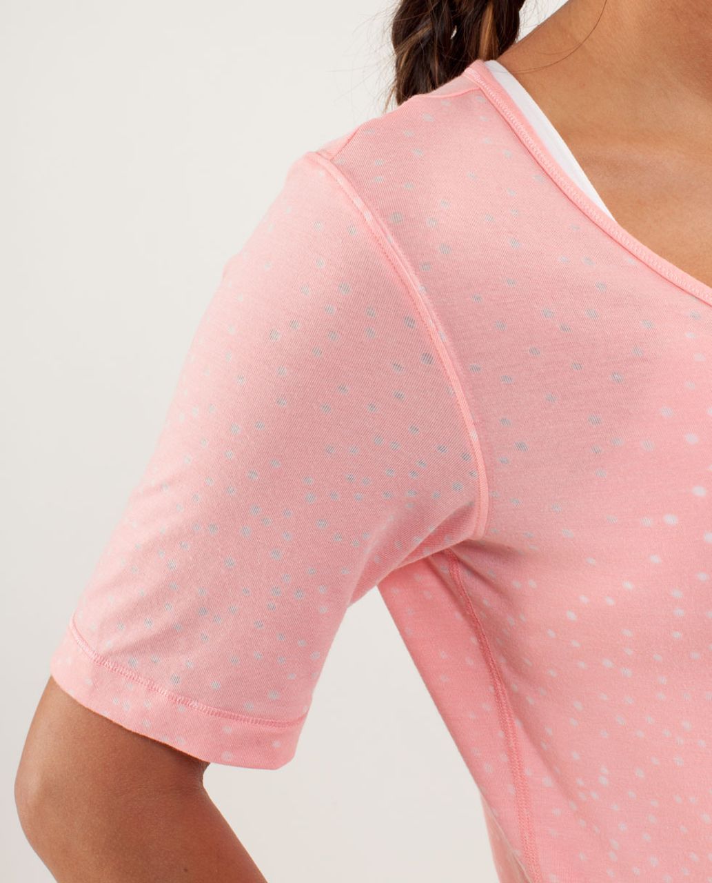 Lululemon Drish Tee - Petit Dot Bleached Coral / White