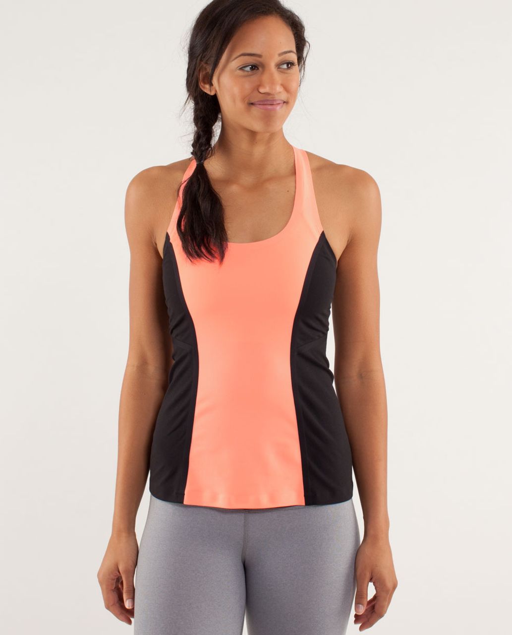 Lululemon Cool Racerback *Surf Bonded - Pop Orange / Black