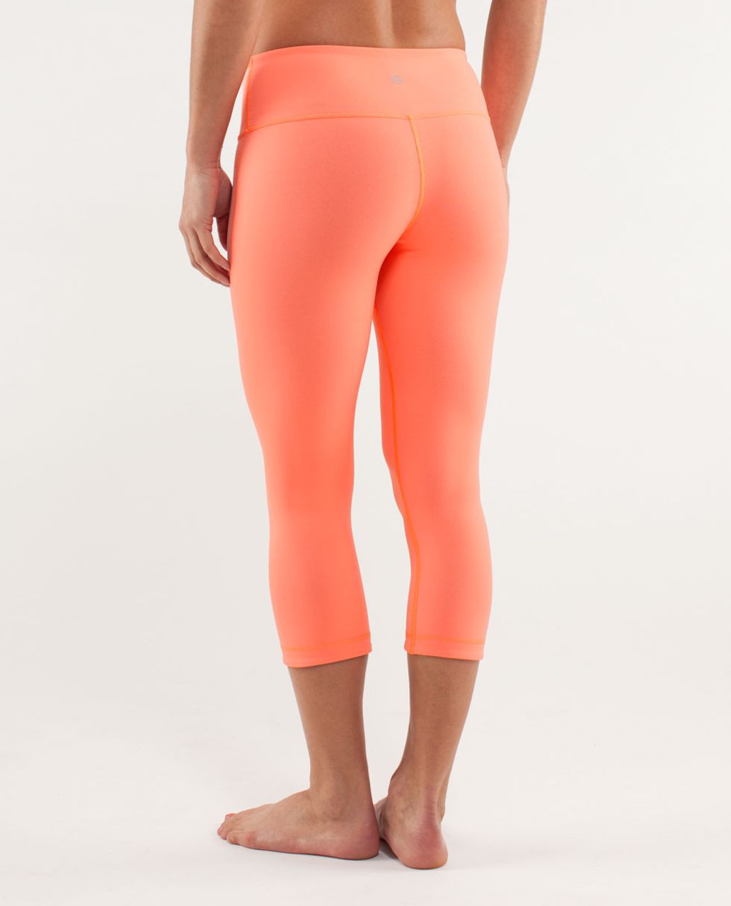 Lululemon Wunder Under Crop *Reversible - Black / Pop Orange