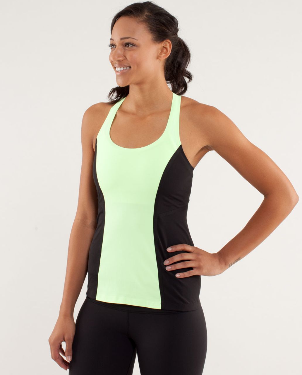 Lululemon Cool Racerback *Surf Bonded - Faded Zap / Black