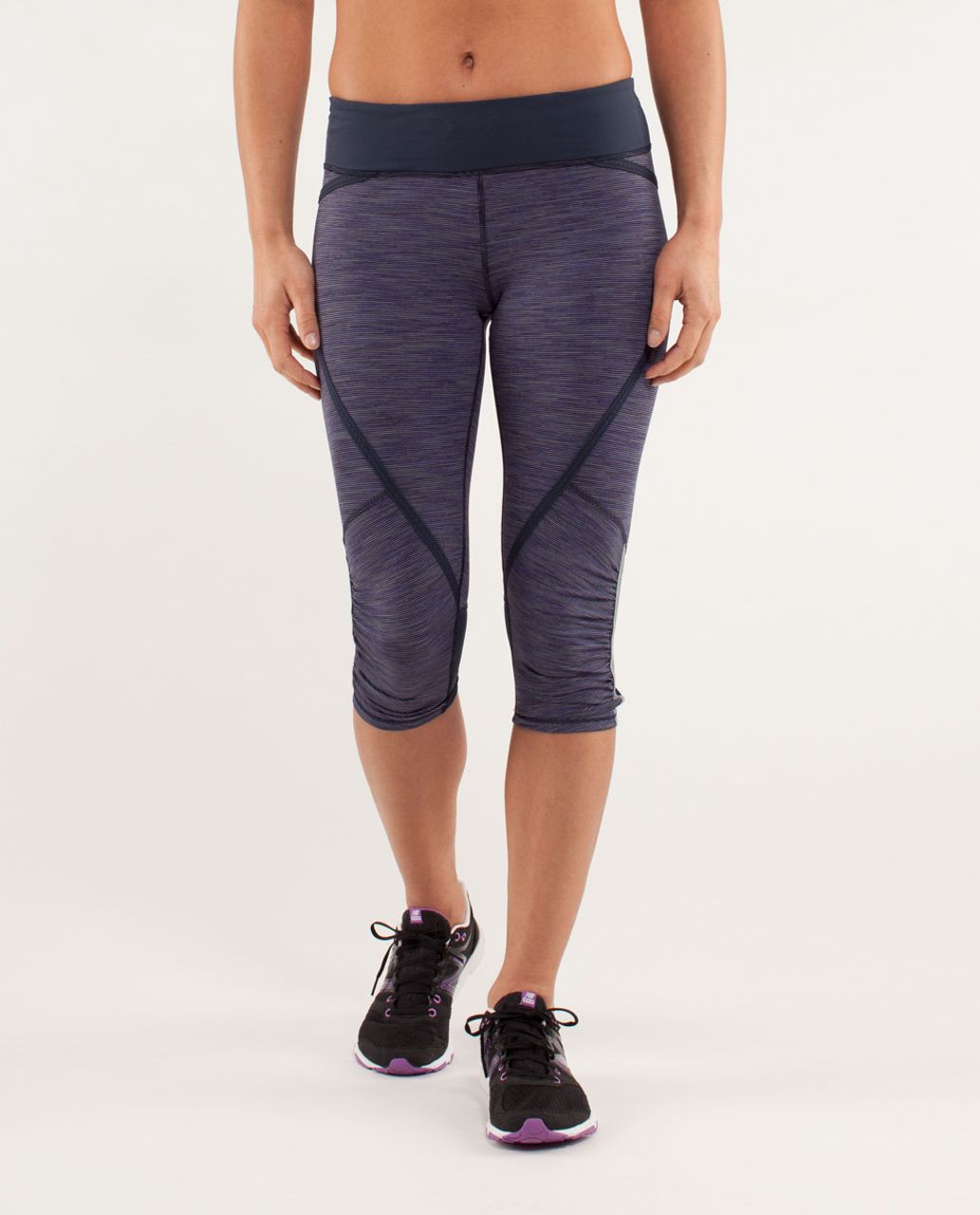 Lululemon Run: Pace Crop - Wee Are From Space Deep Indigo Multi