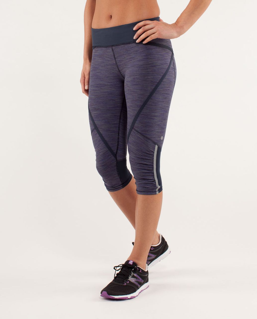 Lululemon Run:  Pace Crop - Wee Are From Space Deep Indigo Multi / Inkwell