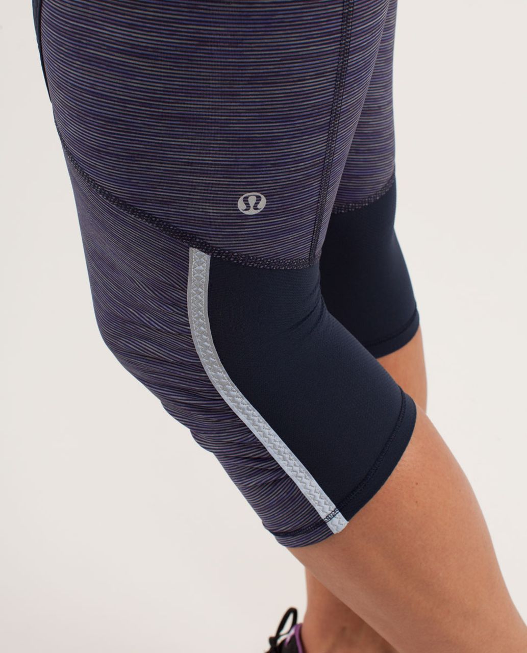 Lululemon Run:  Pace Crop - Wee Are From Space Deep Indigo Multi / Inkwell