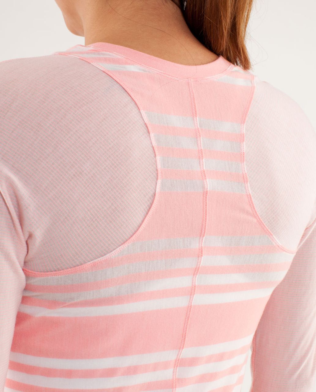 Lululemon Digni Tee Long Sleeve - Ocean Stripe Bleached Coral / Tonka Stripe Bleached Coral / Bleached Coral