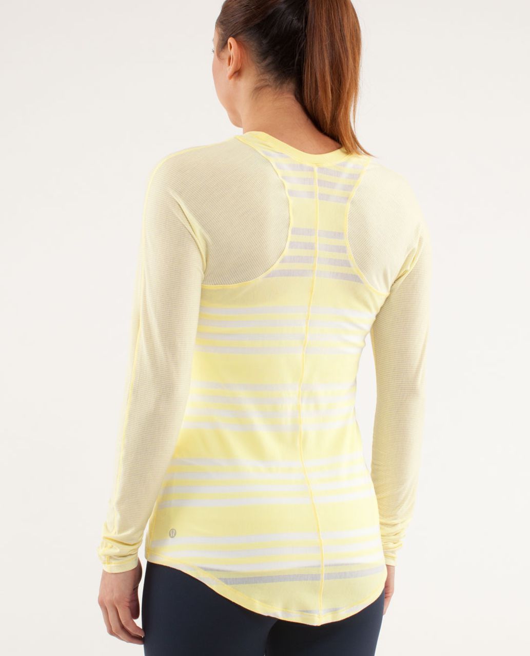 Lululemon Digni Tee Long Sleeve - Ocean Stripe Mellow Lemon / Tonka Stripe Mellow Lemon / Mellow Lemon