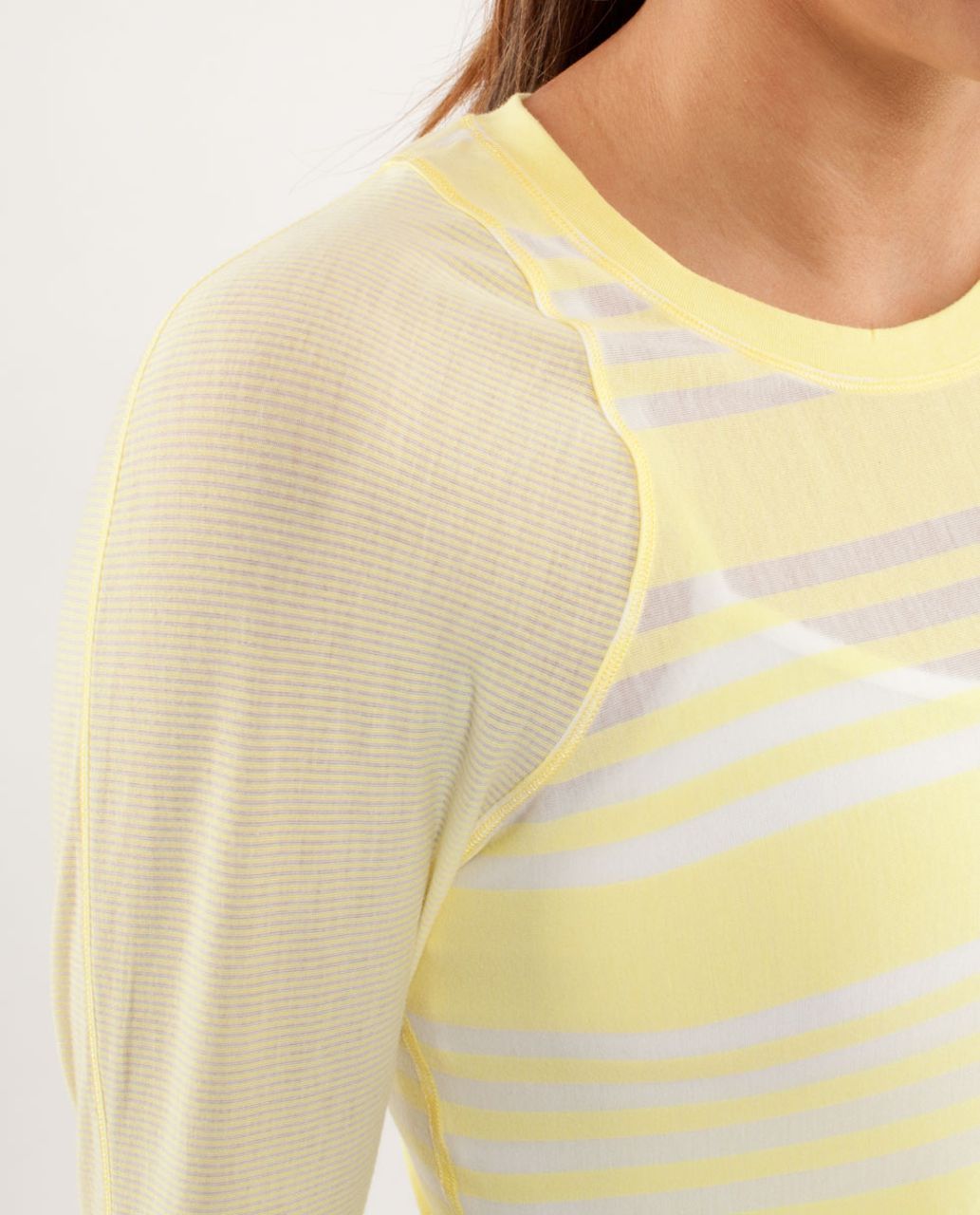 Lululemon Digni Tee Long Sleeve - Ocean Stripe Mellow Lemon / Tonka Stripe Mellow Lemon / Mellow Lemon