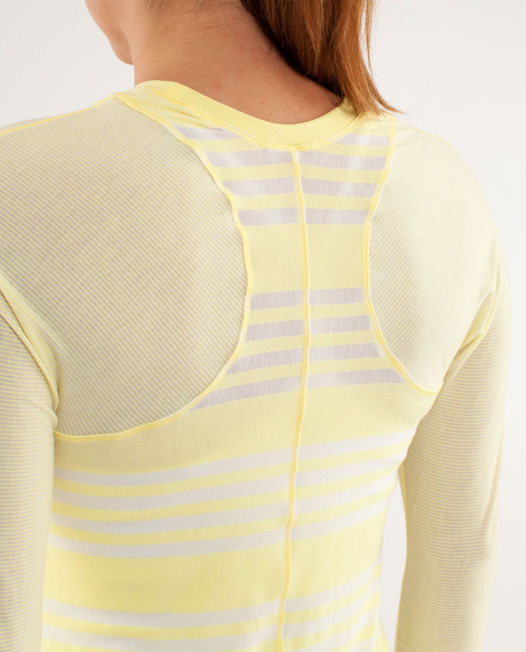 Lululemon Digni Tee Long Sleeve - Ocean Stripe Mellow Lemon / Tonka Stripe Mellow Lemon / Mellow Lemon