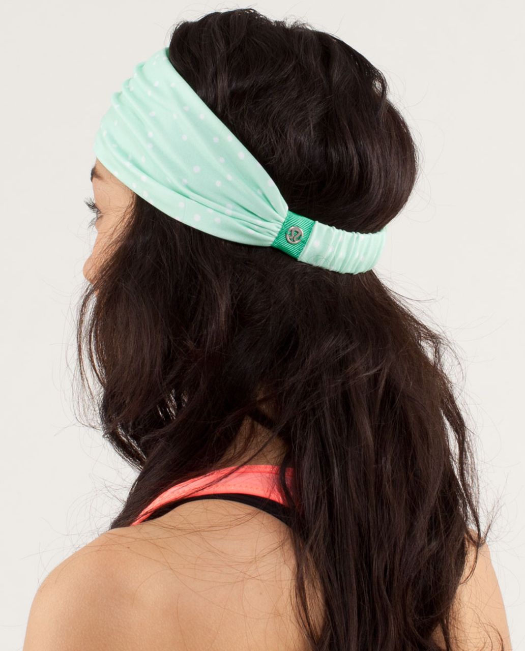 Lululemon Bang Buster Headband *Reversible - Petit Dot Fresh Teal / Very Green