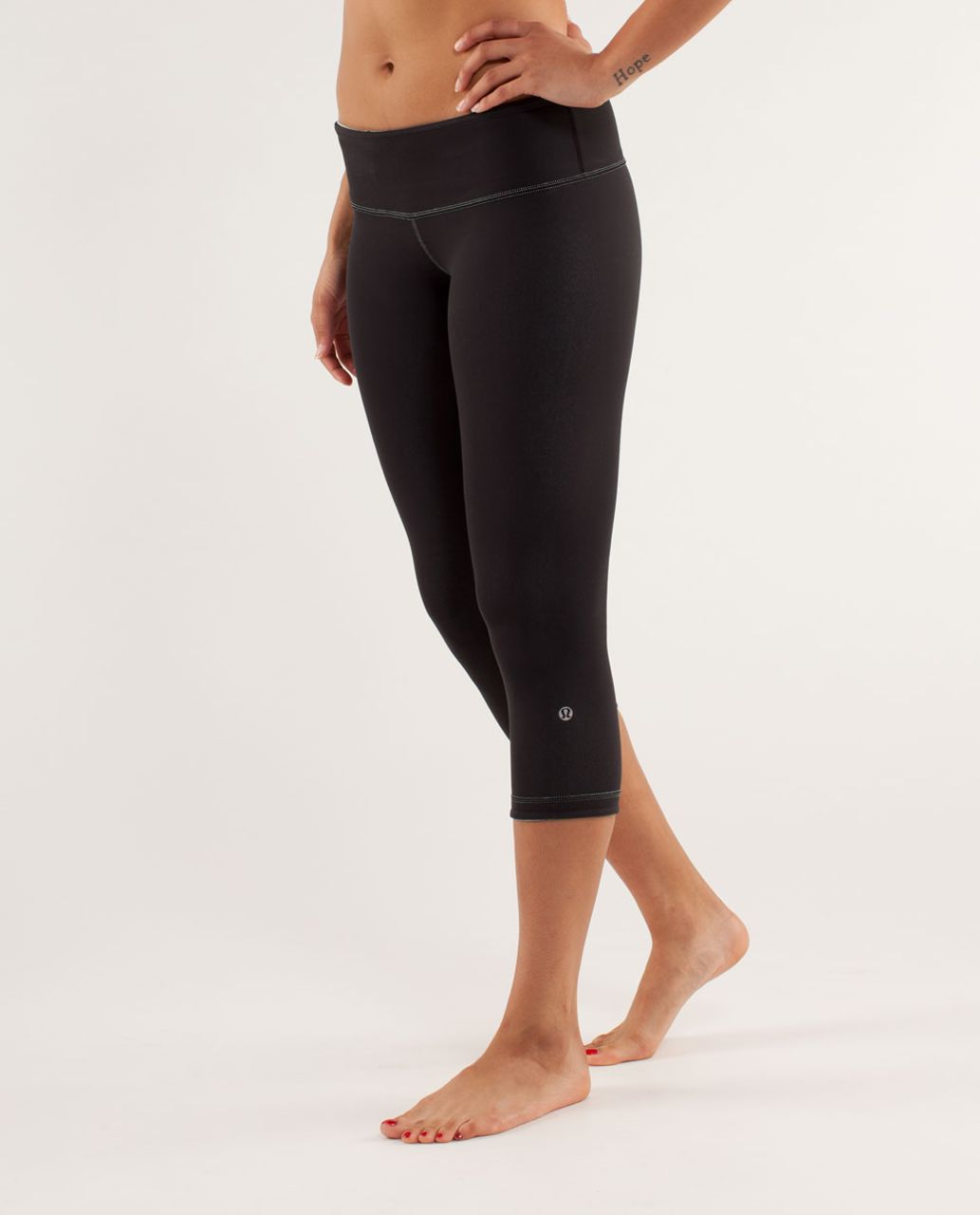 Lululemon Wunder Under Crop *Reversible - Black /  Aquamarine