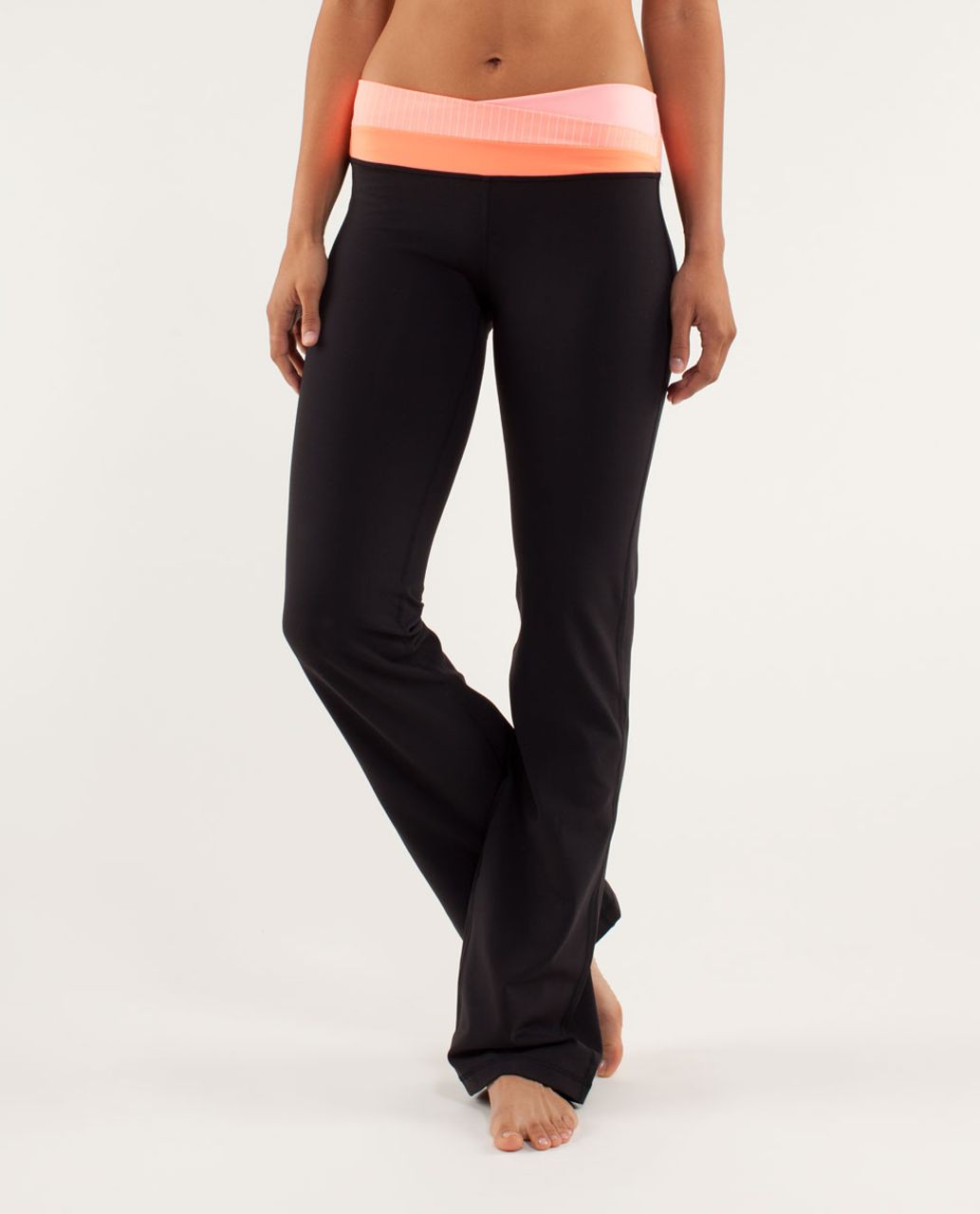 Lululemon Astro Pant (Regular) - Black / Bleached Coral / Pop Orange