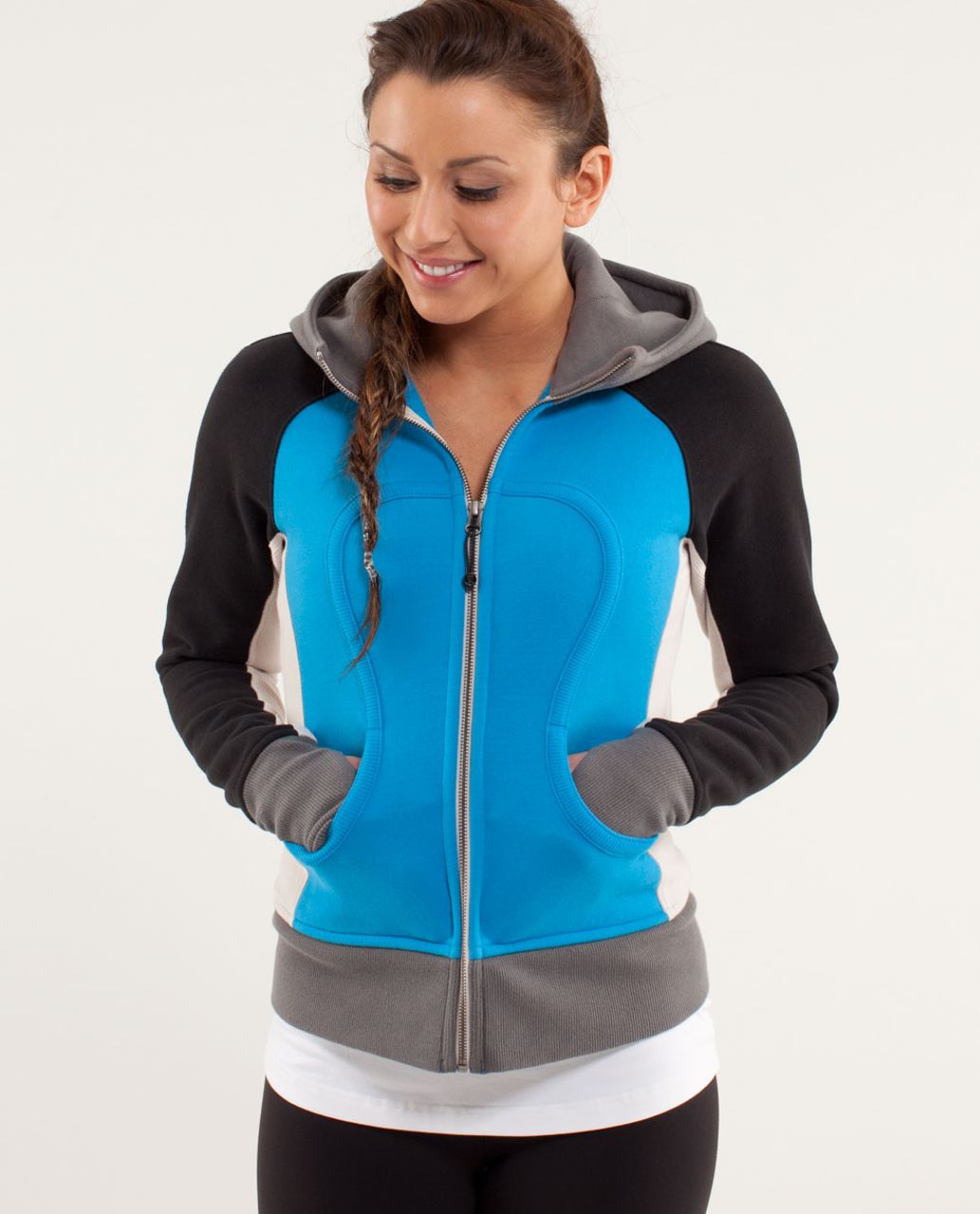 Lululemon Scuba Hoodie *Stretch (Lined Hood) - Beach Blanket Blue / Dune /  Black - lulu fanatics