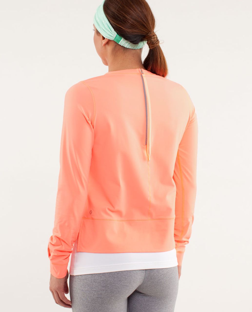 Lululemon Run:  Warm Up Crew - Pop Orange