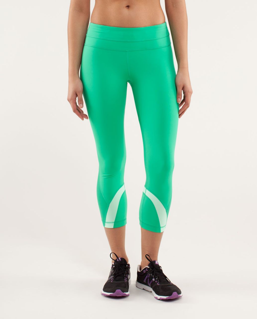 Lululemon Run:  Inspire Crop II - Very Green / Fresh Teal