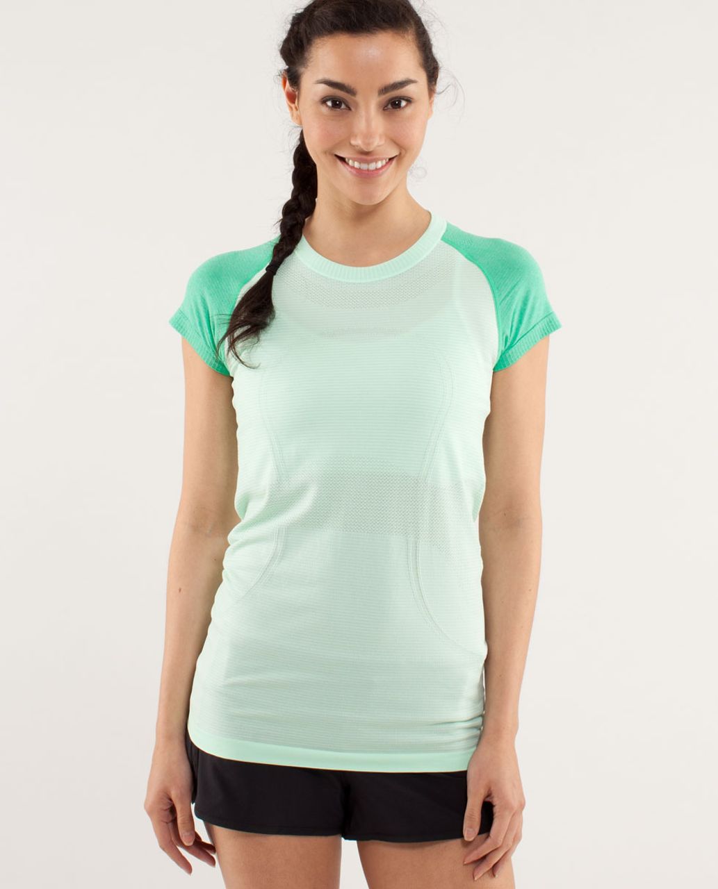 Lululemon Run: Silver Lining Short Sleeve - Very Green / Fresh Teal - lulu  fanatics