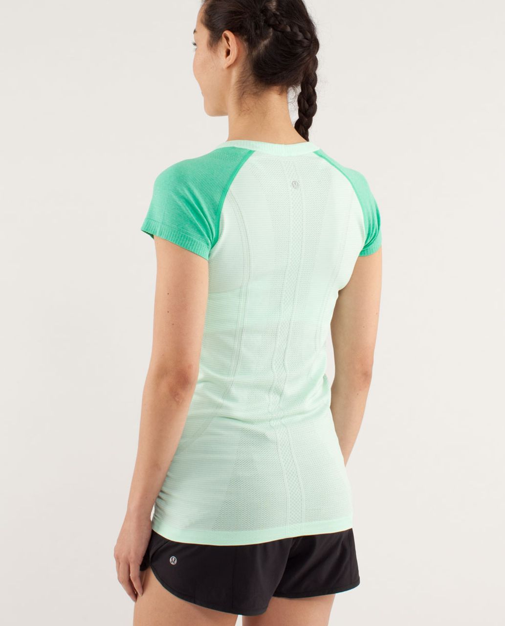 Lululemon Run:  Swiftly Tech Short Sleeve - Fresh Teal / Very Green