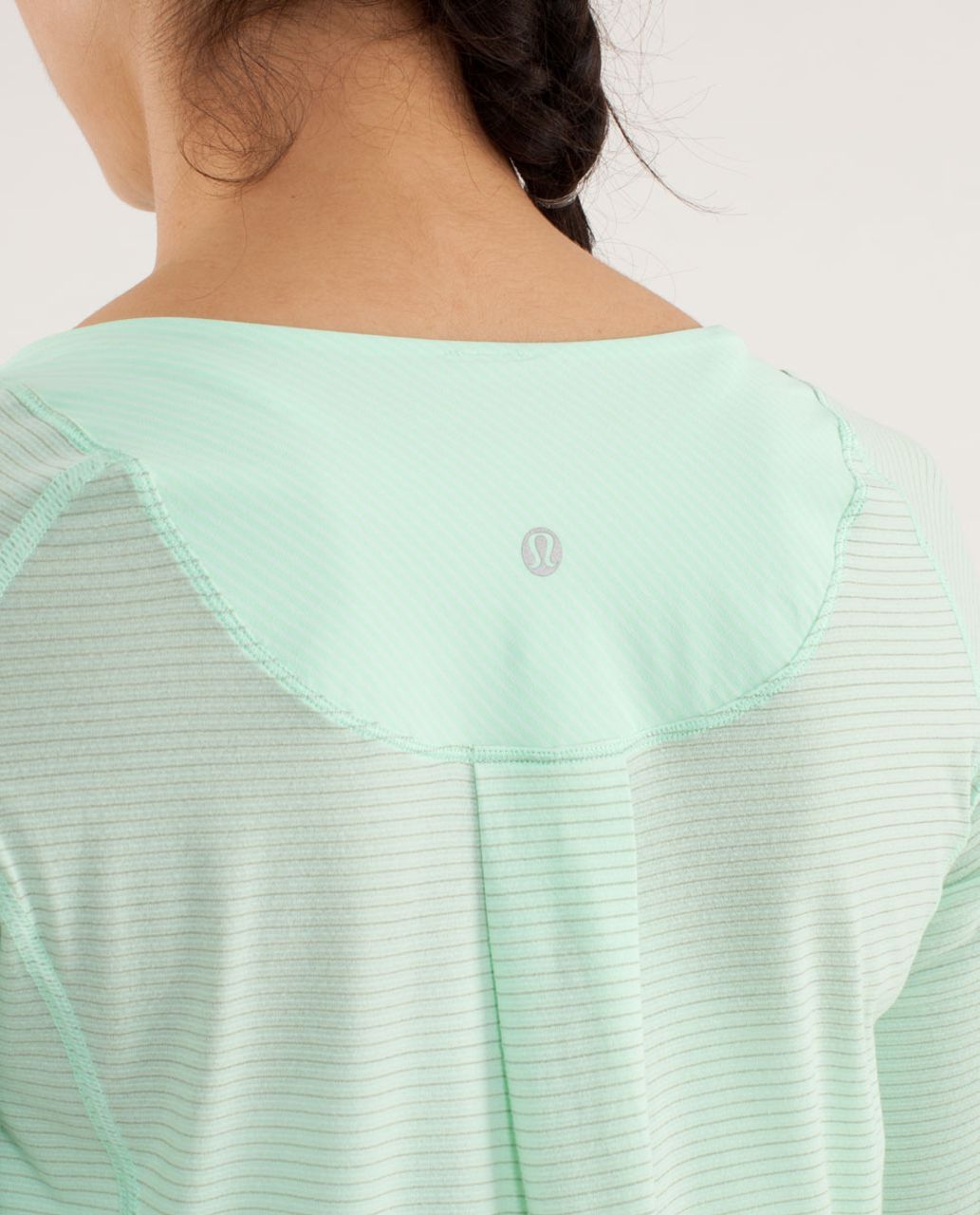 Lululemon Run:  Turn It Up Long Sleeve - Fresh Teal / Wagon Stripe Fresh Teal