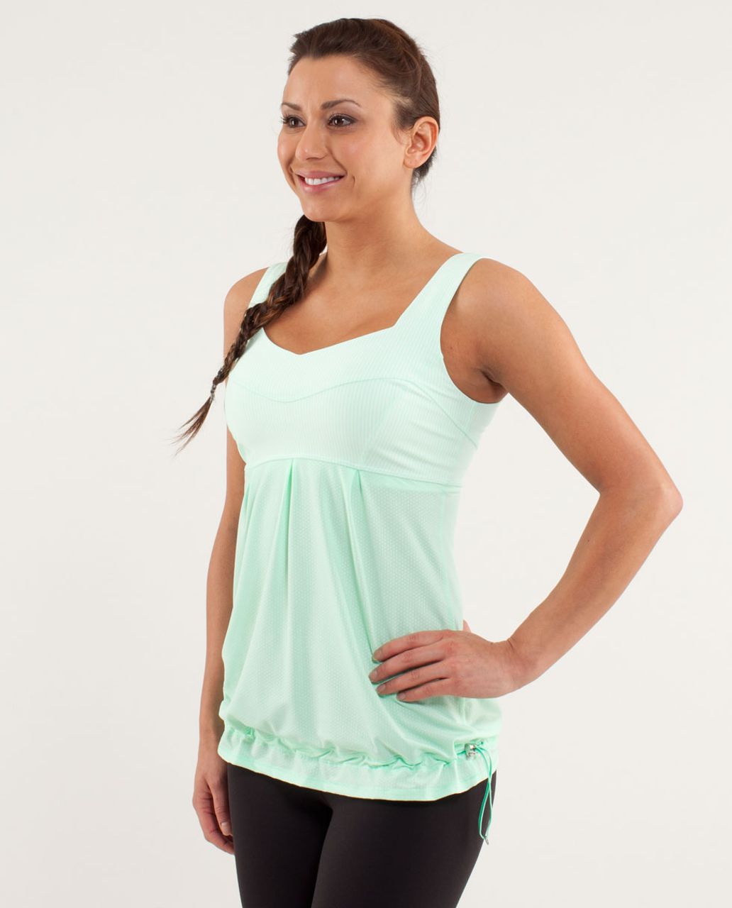 Lululemon Run:  Tame Me Tank - Fresh Teal / Wagon Stripe Fresh Teal