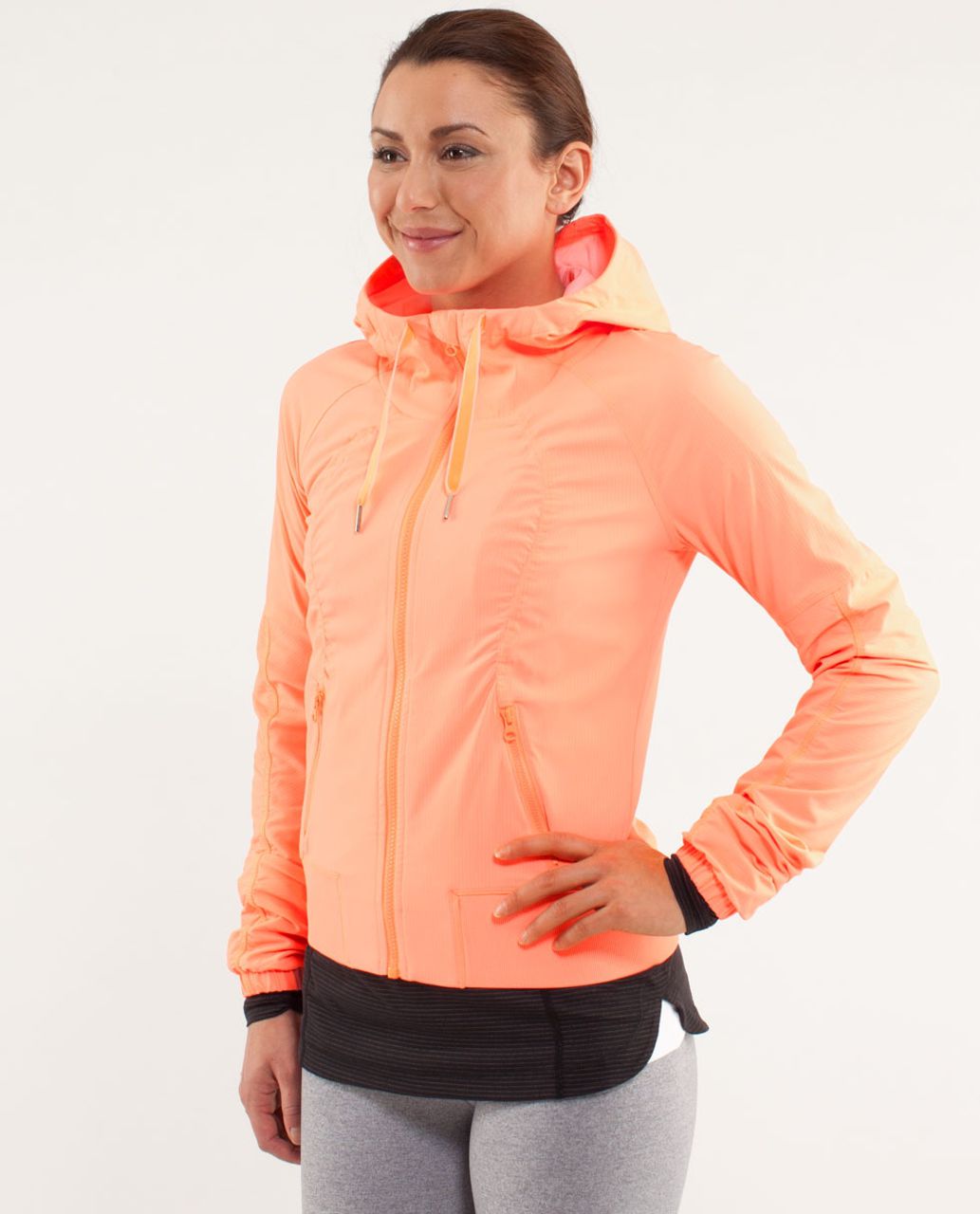 Lululemon Street To Studio Jacket - Pop Orange - lulu fanatics