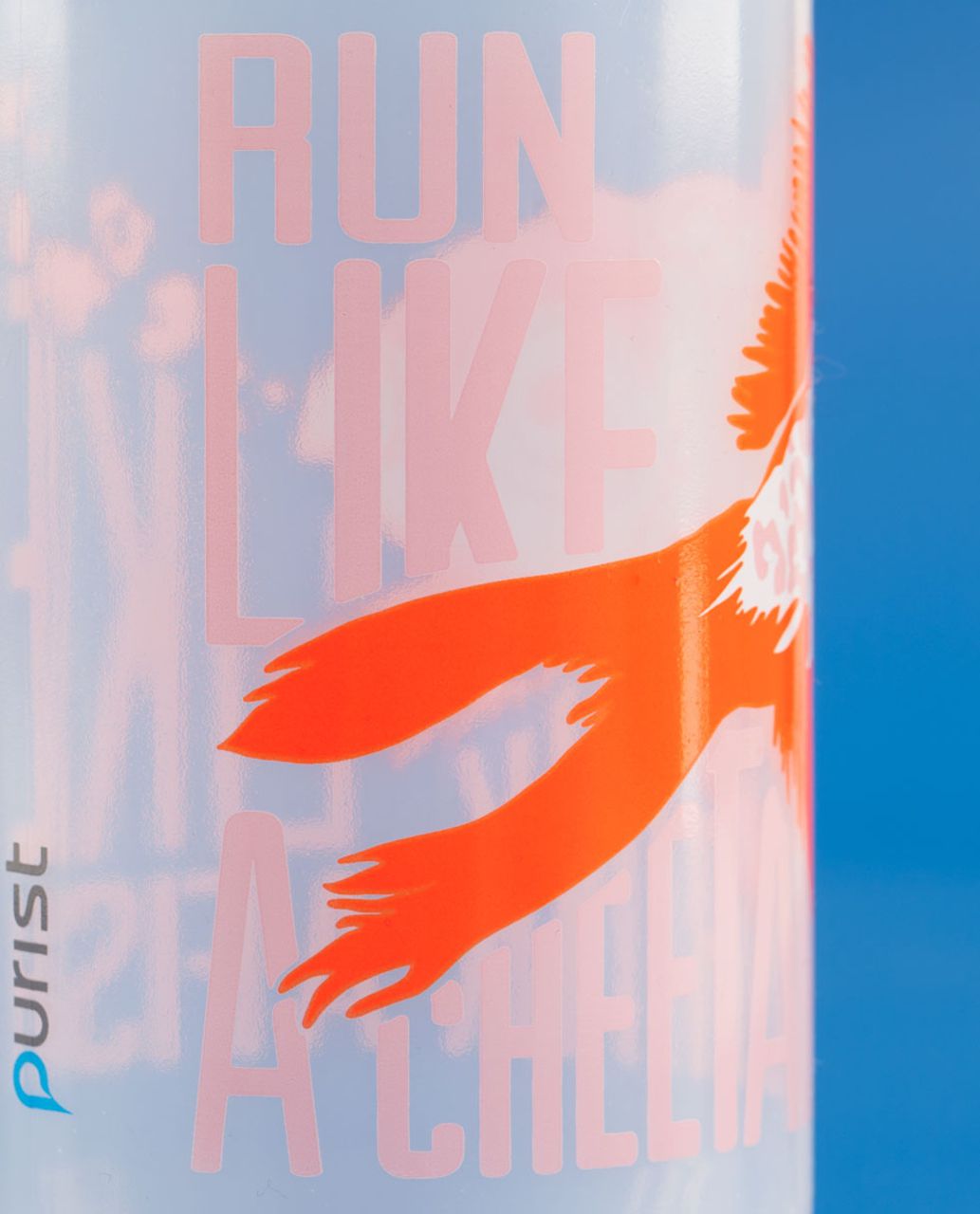 Lululemon Purist Cycling Water Bottle II - Run Like A Cheetah Pop Orange