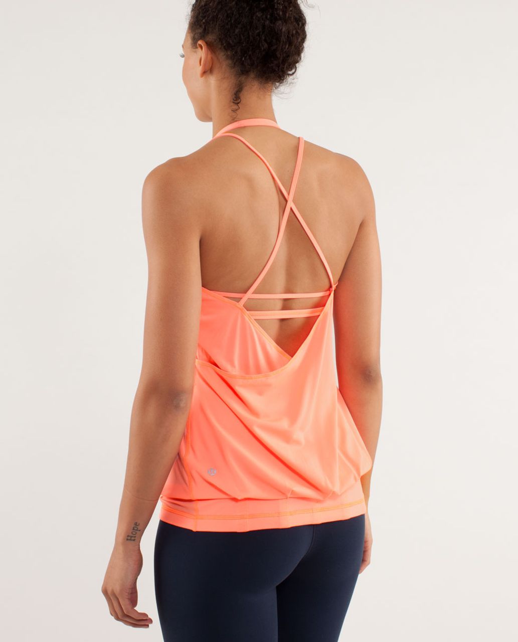 Lululemon Flow And Go Tank II - Pop Orange - lulu fanatics