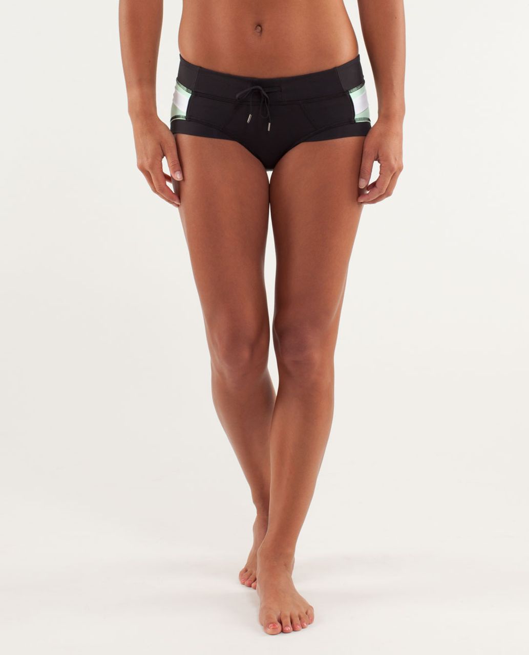 Lululemon Heat It Up Short - Black / Fresh Teal / White - lulu