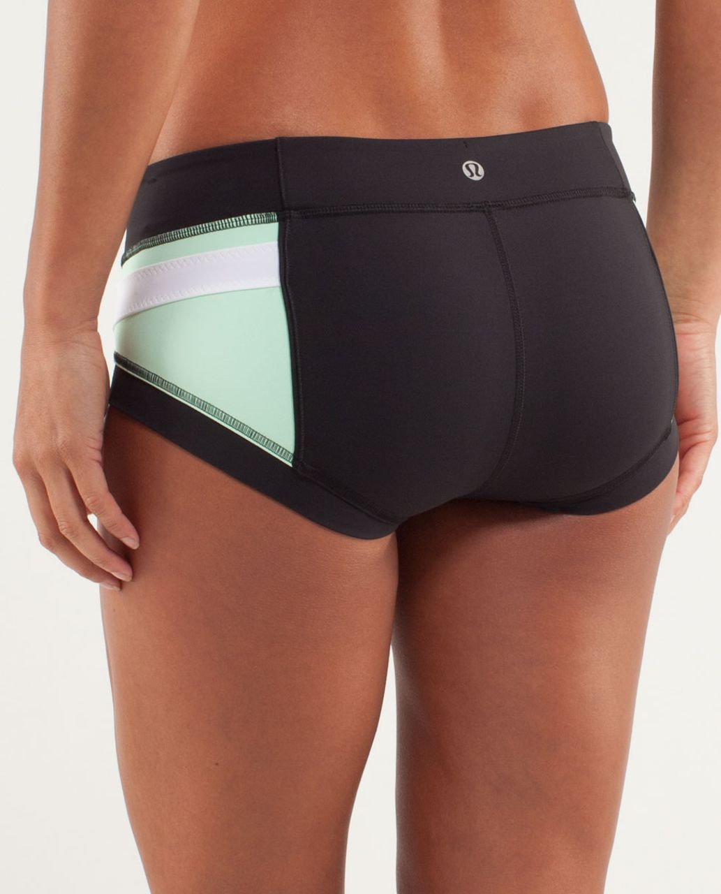 Lululemon Heat It Up Short - Black / Fresh Teal / White