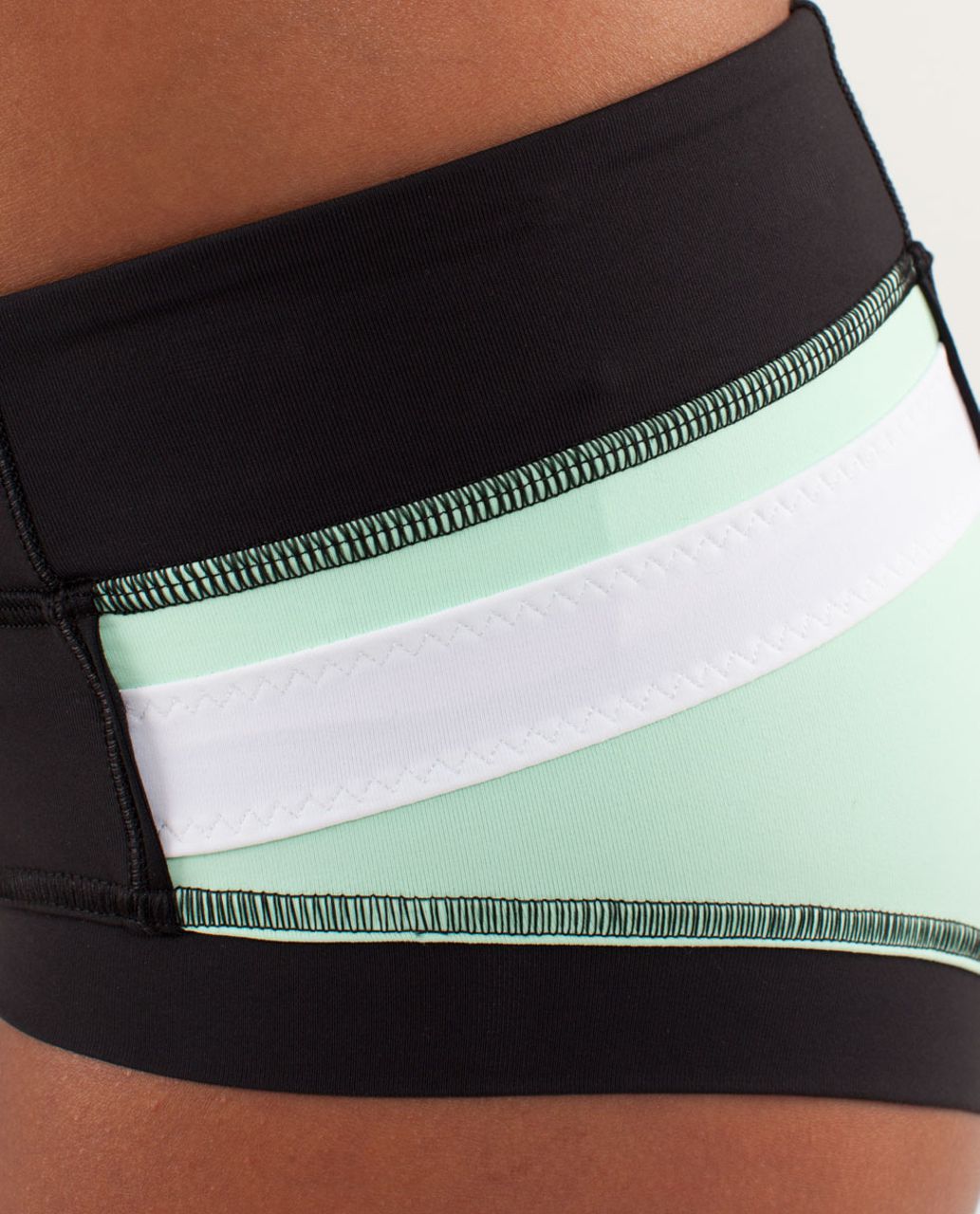 Lululemon Heat It Up Short - Black / Fresh Teal / White