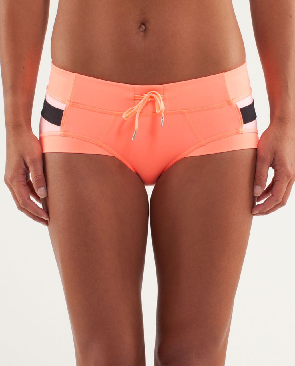 Lululemon Heat It Up Short - Pop Orange / Bleached Coral / Black