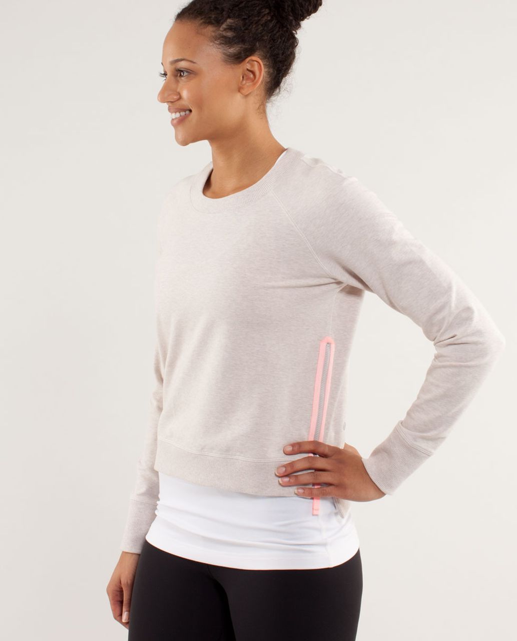 Lululemon Rejuvenate Hoodie Pink Bleached Coral Full Zip Women's Size 8