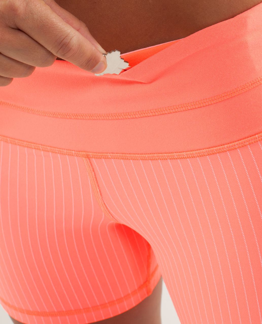 Lululemon Reverse Groove Short (Regular) - Pop Orange / Bleached Coral