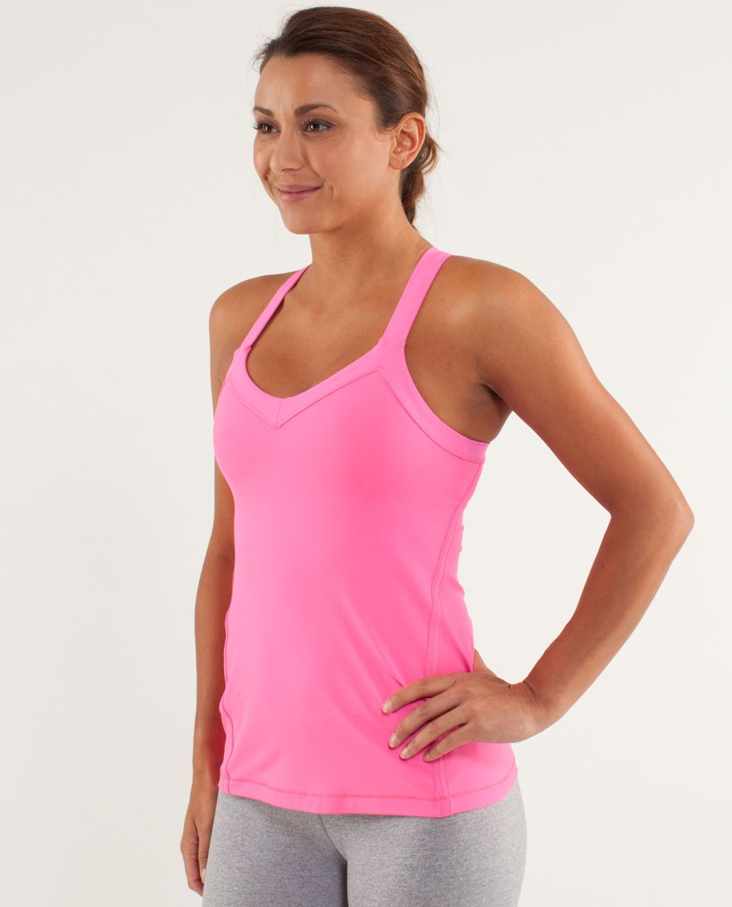 LuLuLemon Pink Active Practice Freely Tank Top Built In Woman's Size 4 -  beyond exchange