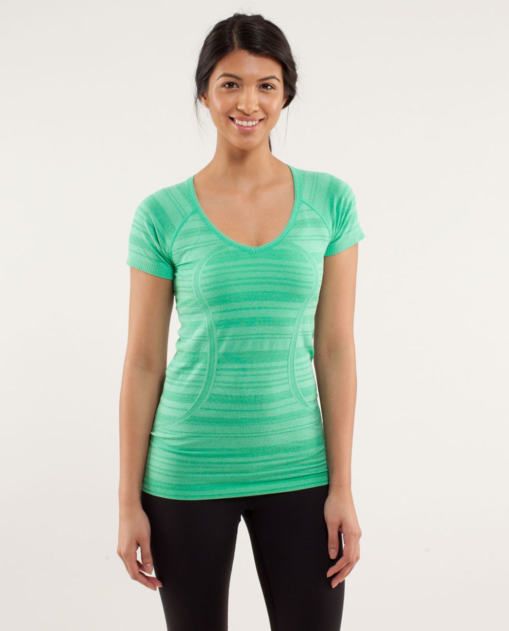 Lululemon Run:  Swiftly Tech V Neck - Very Green