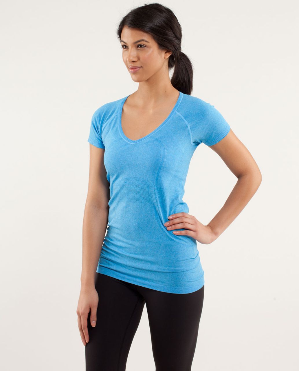 Lululemon Run:  Swiftly Tech V Neck - Beach Blanket Blue