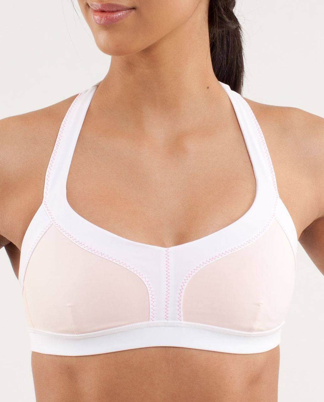 Lululemon Run: Sprint Bra - Parfait Pink / White - lulu fanatics