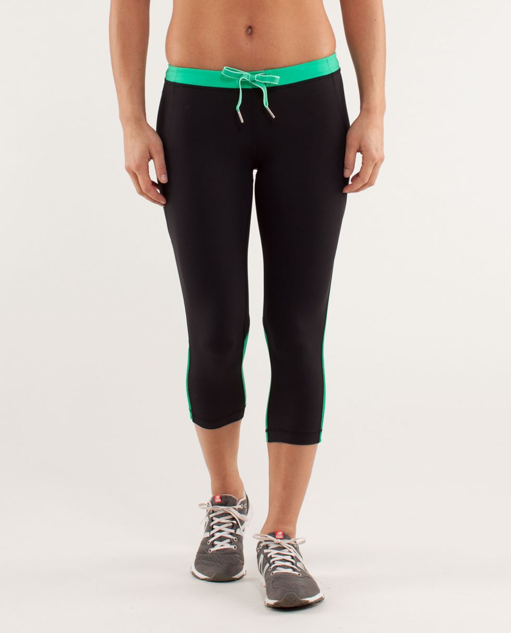 Lululemon Beach Runner Crop - Black / Very Green / Wee Are From Space Fresh Teal