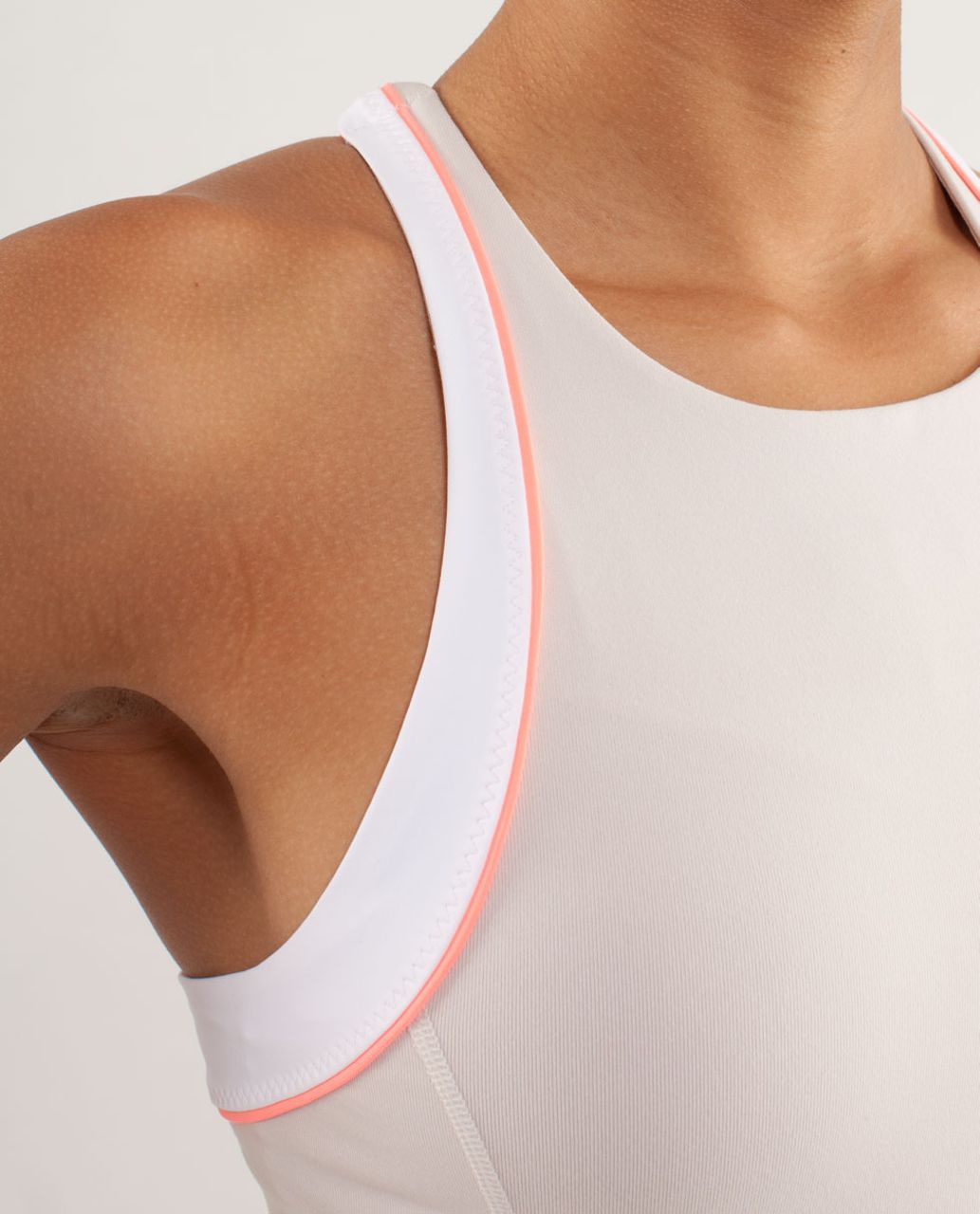 Lululemon Vinyasa Surf Tank - Dune / Pop Orange / White