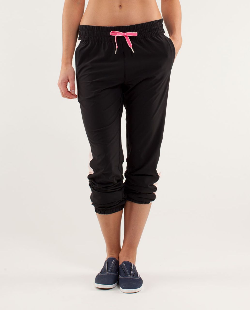 Lululemon Work It Out Track Pant - Black / Parfait Pink - lulu fanatics