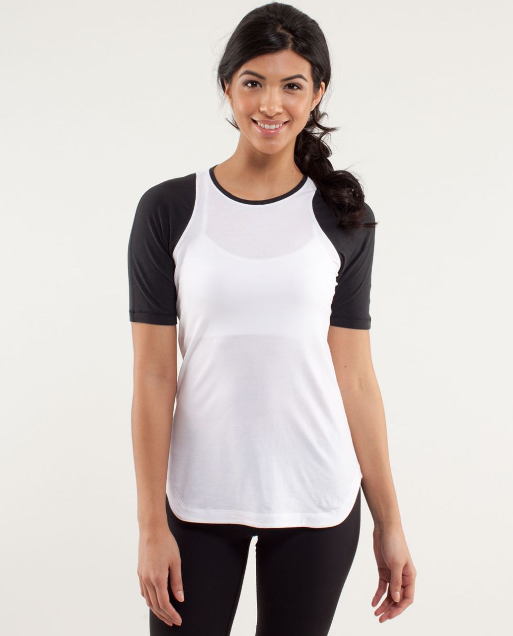 Lululemon Clari-Tee Short Sleeve - White /  Black