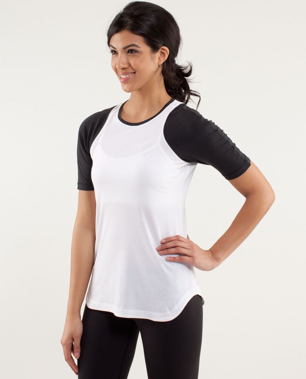 Lululemon Clari-Tee Short Sleeve - White /  Black