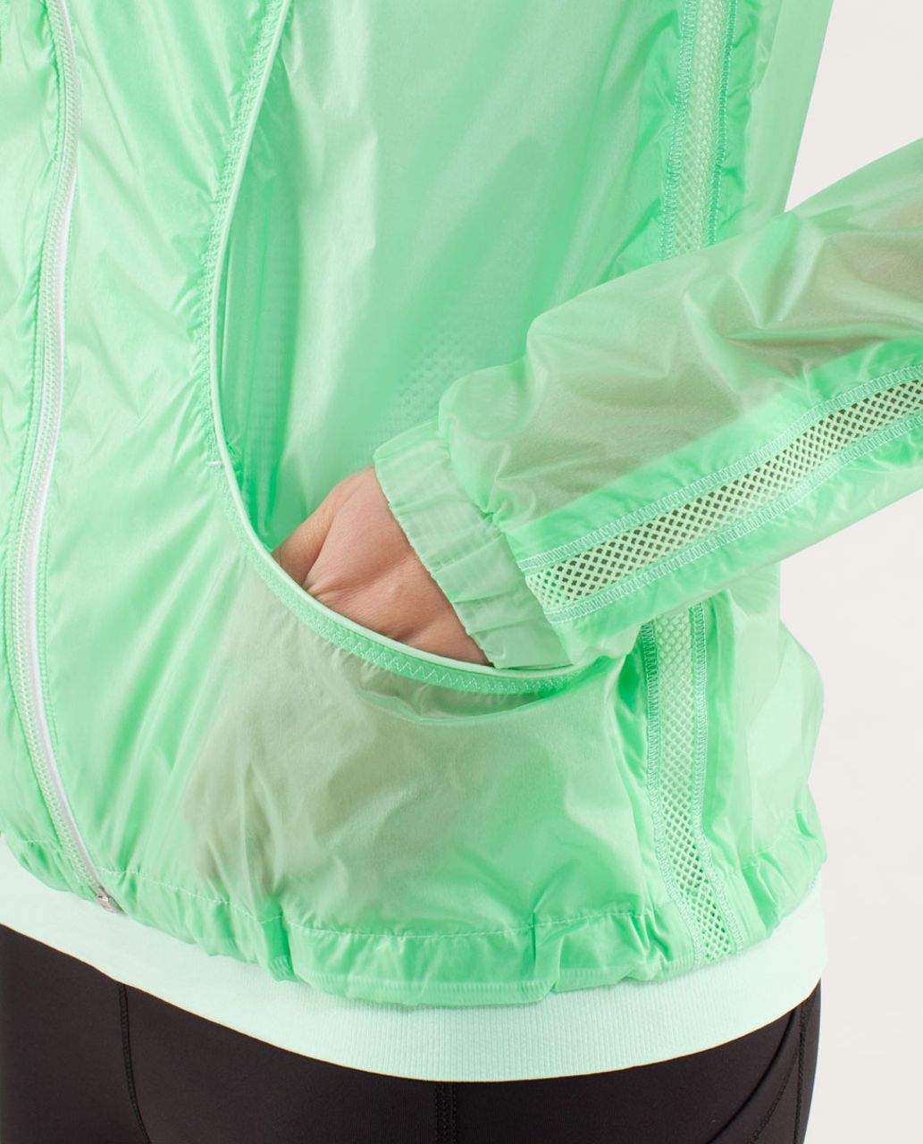 Lululemon Transparent-See Jacket - Fresh Teal / Very Green