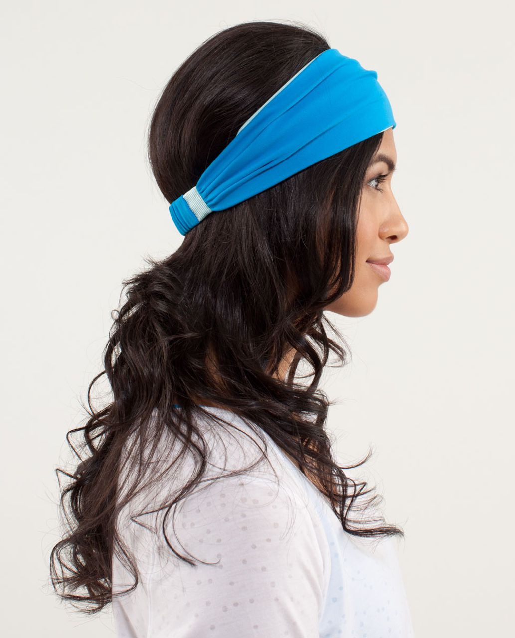 Lululemon Bang Buster Headband Tonka Stripe White Crossfit Reversible Yoga  rare