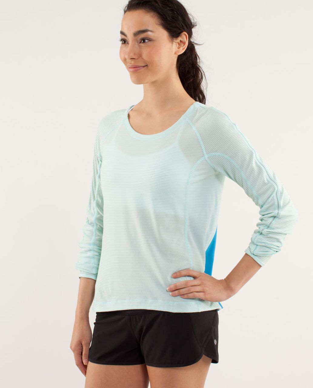 Lululemon Run: Silver Lining Short Sleeve - Very Green / Fresh Teal - lulu  fanatics