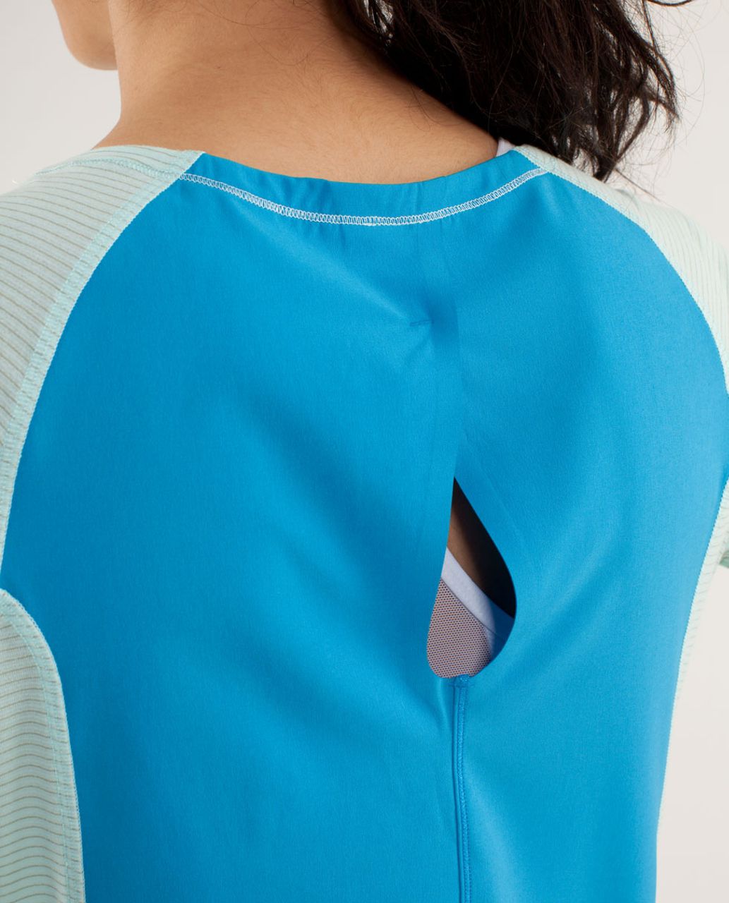 Lululemon Run:  Silver Lining Long Sleeve - Aquamarine / Beach Blanket Blue