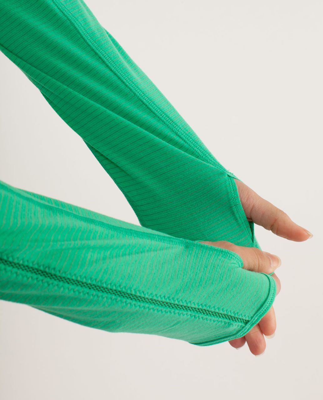 Lululemon Run:  Silver Lining Long Sleeve - Very Green / Fresh Teal