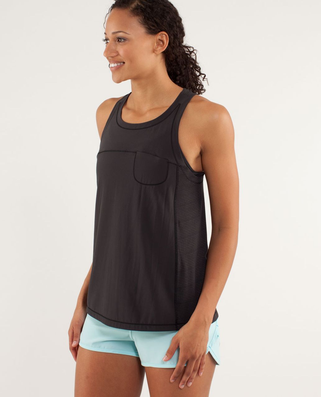 Lululemon Run: Silver Lining Tank - Black - lulu fanatics