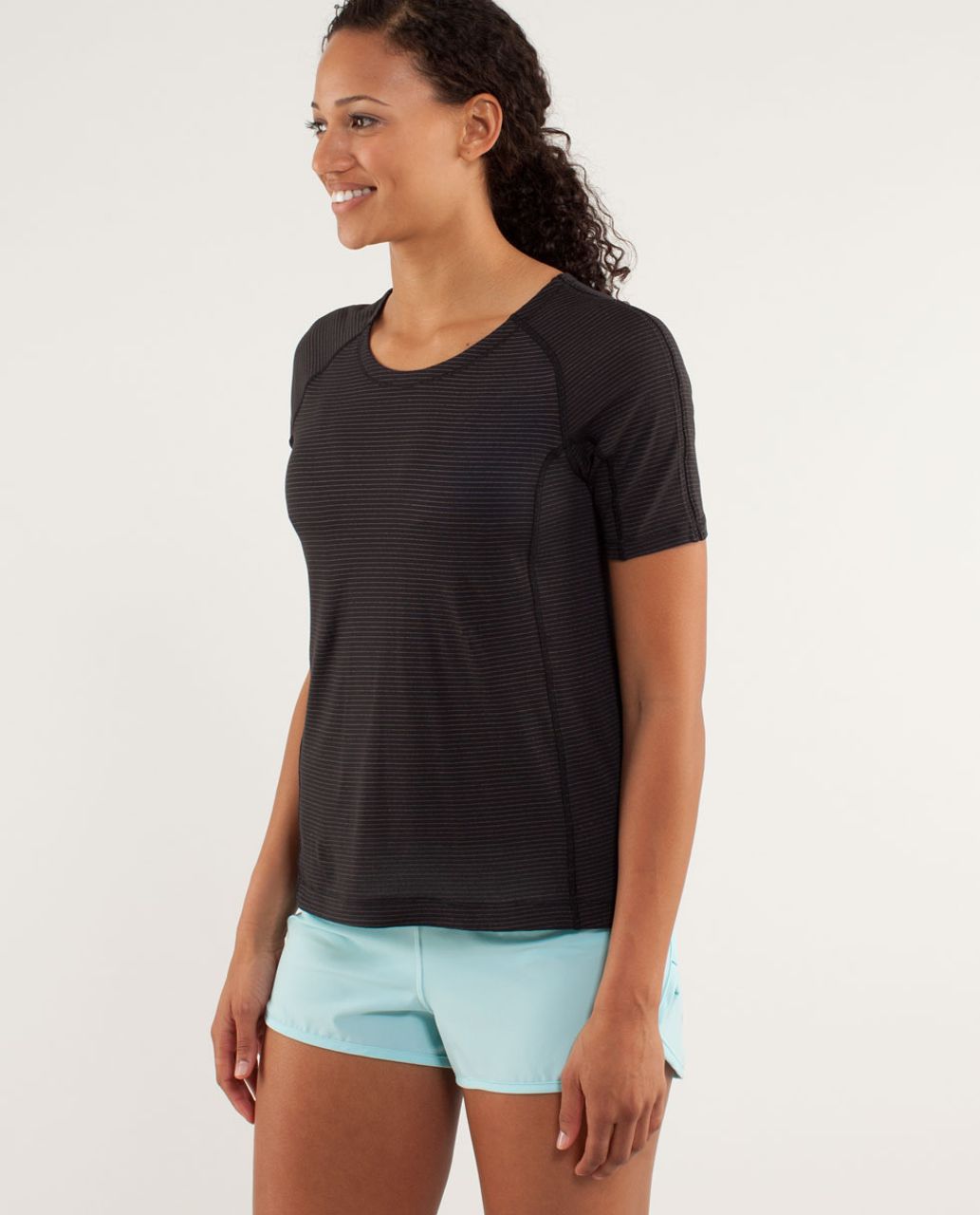 Lululemon Run:  Silver Lining Short Sleeve - Black