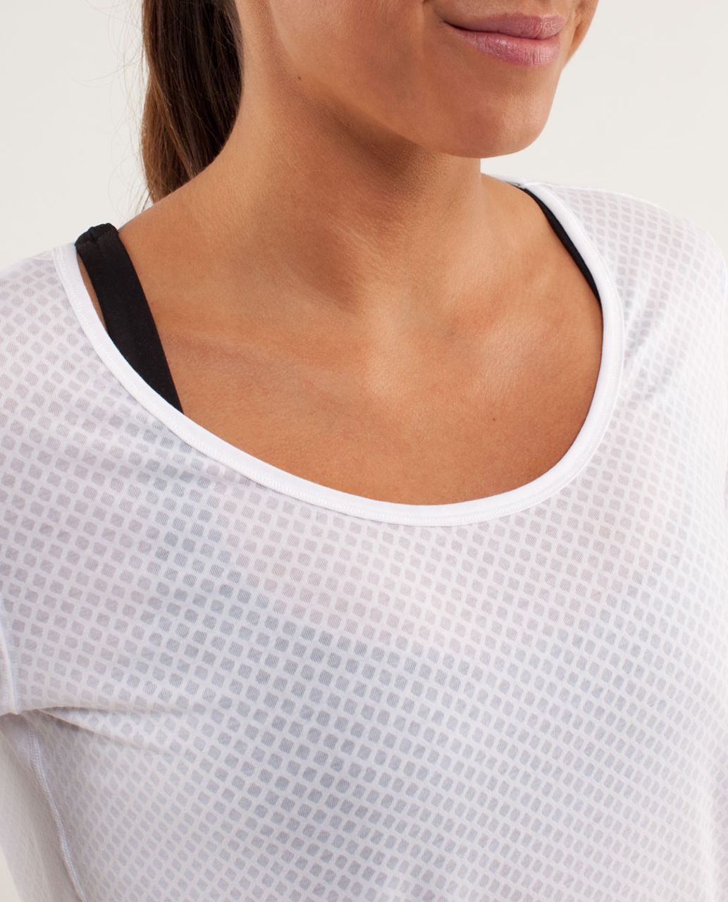 Lululemon Drish Tee - Mesh Burnout White / White